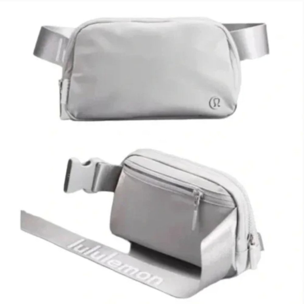 NWT LULULEMON Everywhere Belt Bag Extended Strap 1L Silver Drop/White
